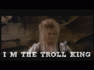David Bowie rey de los trolls gif
